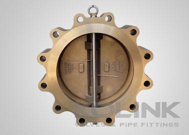 Бронзовый двойной дверной вафли чековый клапан C95800 AB300 Flanged Long Life Span